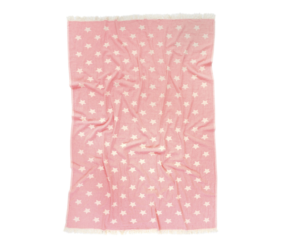 Плед-накидка Barine - Stars Throw pembe рожевий 130*170
