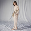 Домашній одяг Penelope - Serli uzun kollu kimono ekru молочний S-M
