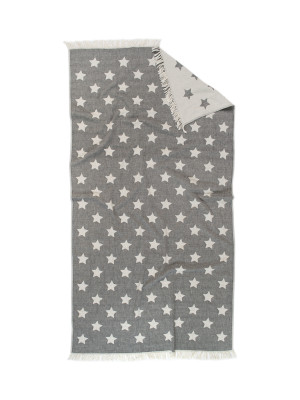 Рушник Lotus Home Pestemal - Star 90*160 black чорний