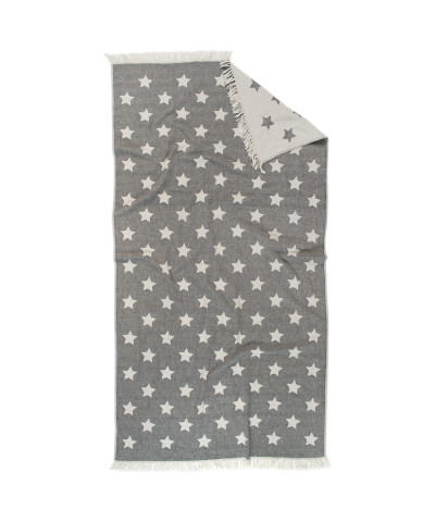 Рушник Lotus Home Pestemal - Star 90*160 black чорний
