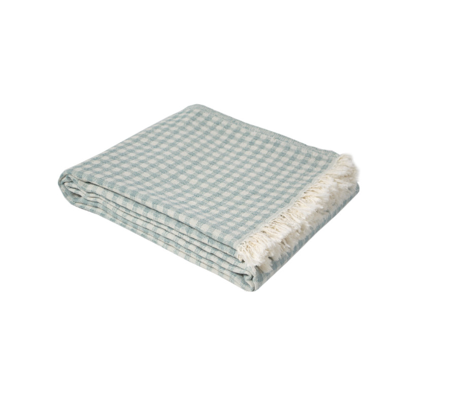 Покривало Lotus Home - Checked Gingham зелений 190*225
