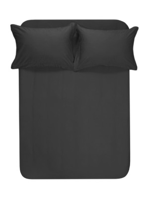 Простирадло з наволочками сатин Lotus Home - Dakota Modern антрацит 240*260+50*70 (2)