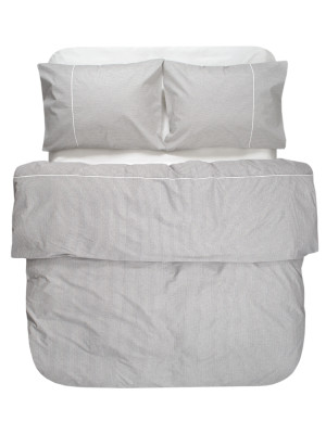 Постільна білизна Lotus Home - Premium Percale Stripe cірий євро Постільна білизна Lotus Home - Premium Percale Stripe cірий євро