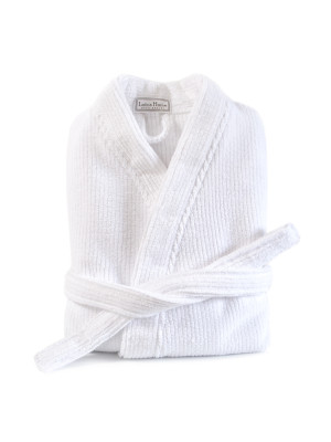 Халат-кімоно unisex Lotus Home - Bold Microcotton white махровий XL