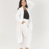 Халат-кімоно unisex Lotus Home - Bold Microcotton white махровий XL