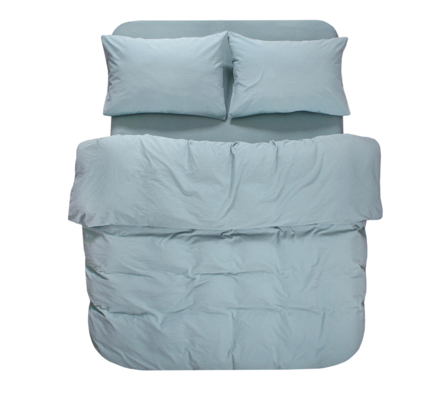 Постільна білизна Lotus Home Washed cotton - Kansas блакитний євро