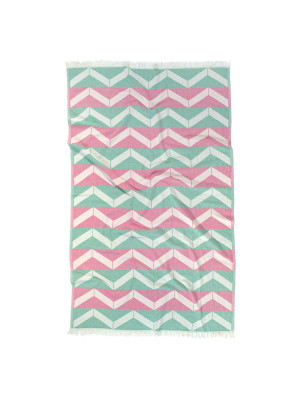 Рушник Barine Pestemal - Ups and Downs 90*160 pink green