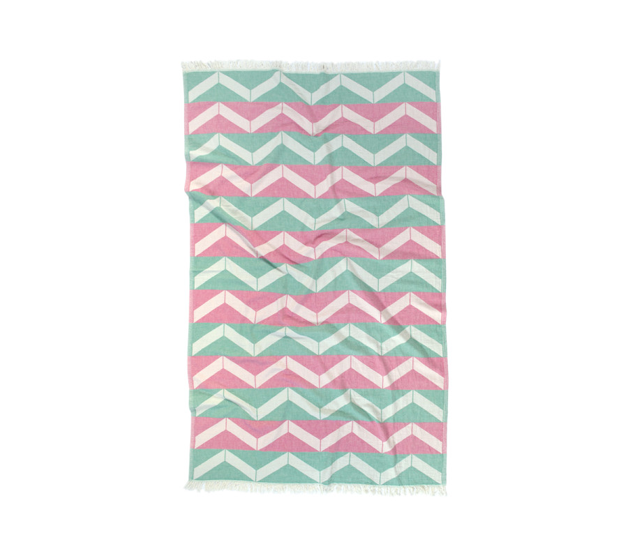 Рушник Barine Pestemal - Ups and Downs 90*160 pink green
