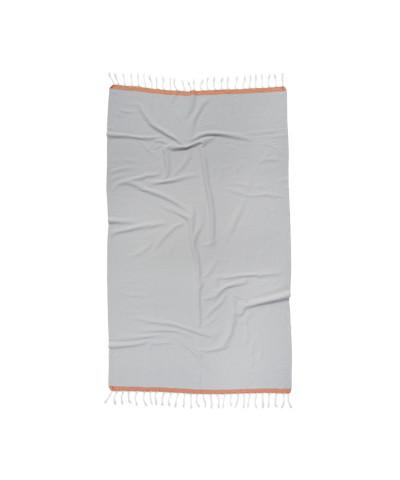 Рушник Barine Pestemal - Basak 95*165 Light Grey-Orange сірий-помаранчевий