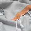 Рушник Barine Pestemal - Basak 95*165 Light Grey-Orange сірий-помаранчевий