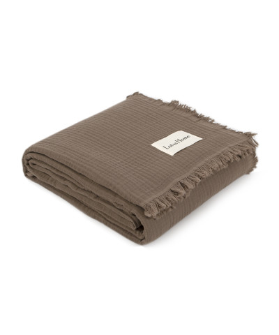 Покривало Lotus Home - Napa muslin brown 200*220