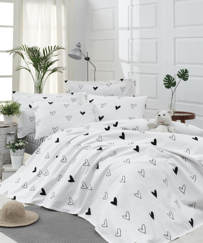 Покривало піке Lotus Home Perfect - Juddy білий 160*235