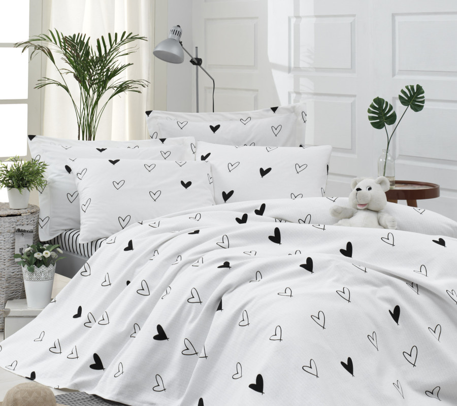 Покривало піке Lotus Home Perfect - Juddy білий 160*235