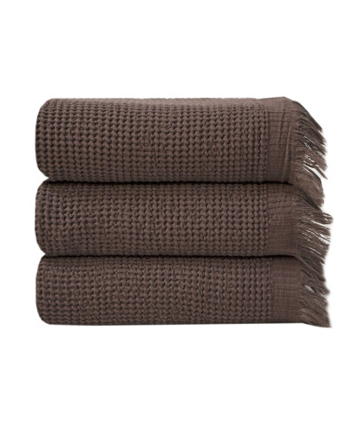 Рушник Lotus Home - Rius dark brown темно-коричневий 50*100