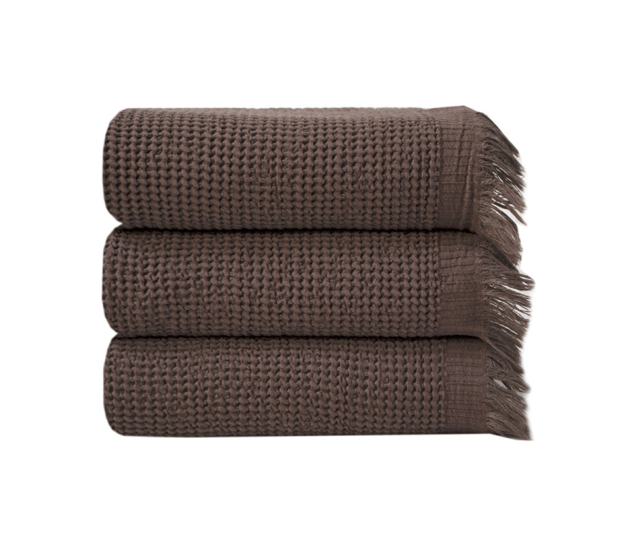 Рушник Lotus Home - Rius dark brown темно-коричневий 50*100