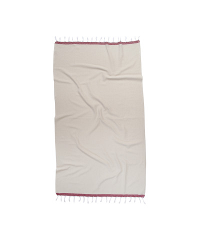 Рушник Barine Pestemal - Basak 95*165 Beige-Marsala бежевий-марсала