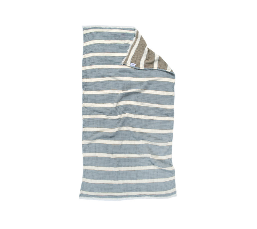 Рушник Lotus Home - Milana muslin lead blue-khaki 80*160