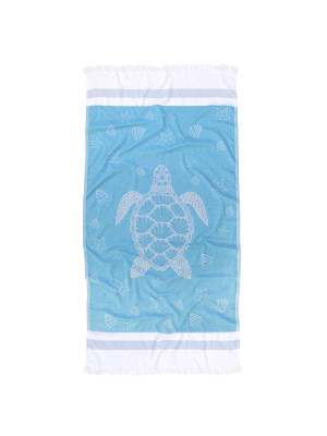 Рушник Barine Pestemal - Turtle 85*165 Mavi блакитний