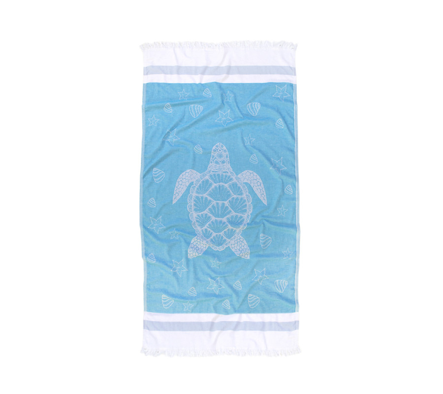 Рушник Barine Pestemal - Turtle 85*165 Mavi блакитний
