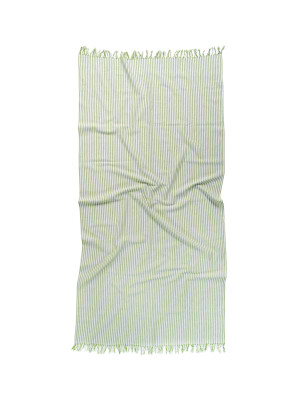 Рушник Lotus Home Pestemal - Argosa stripe 85*175 green зелений