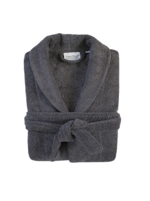 Халат махровий unisex Lotus Home - Basic Line antrasit L