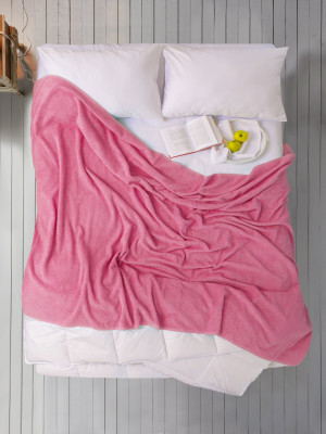 Простирадло Iris Home махрове - Azalea pink 190*220