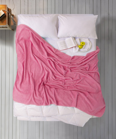 Простирадло Iris Home махрове - Azalea pink 190*220