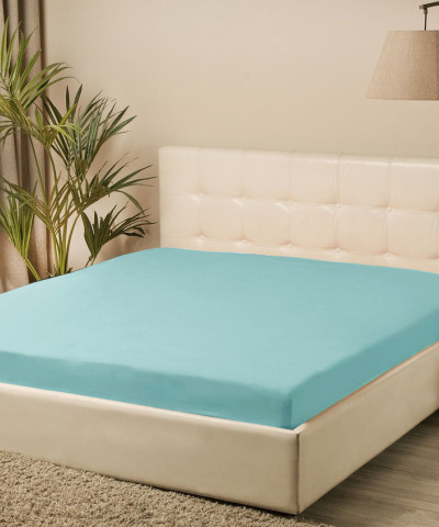 Простирадло трикотажне на резинці Iris Home - Бірюзовий 160*200+25