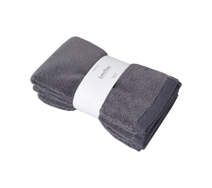 Набір рушників Lotus Home Готель Premium - Microcotton Antrasit 30*50 550 г/м² (3 од.)
