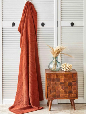 Плед трикотажний Nautica Home - Spello kiremit цегляний 130*170