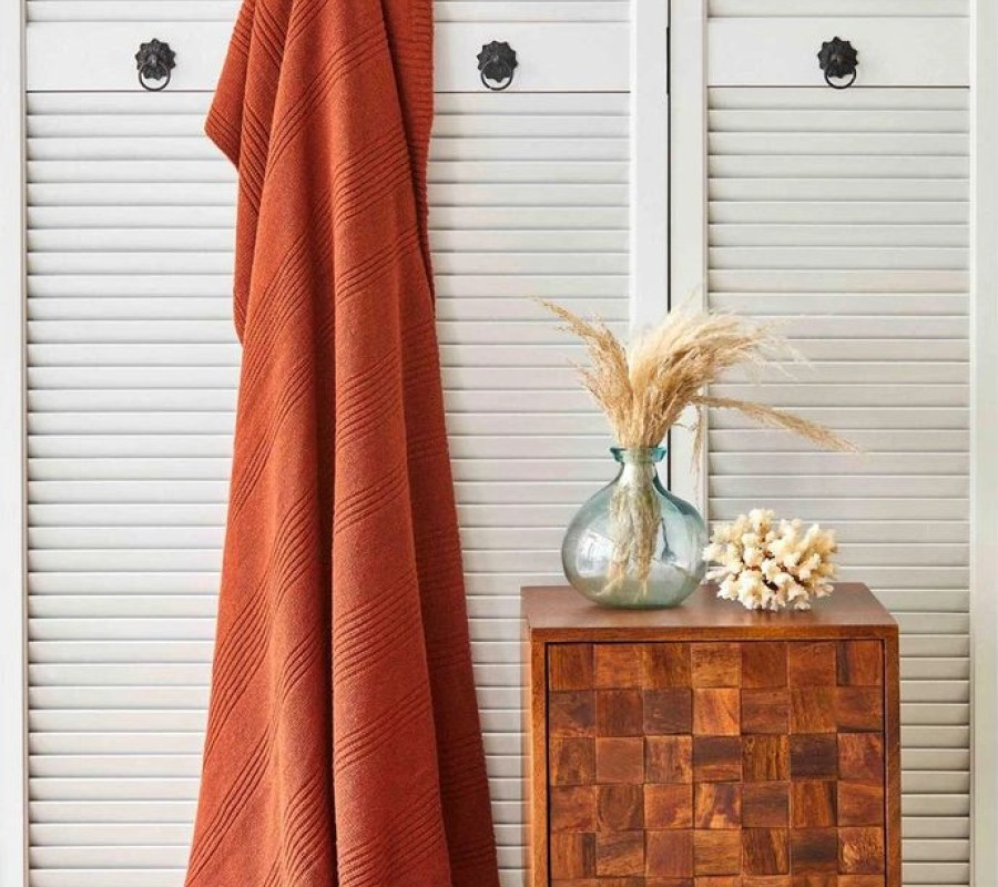 Плед трикотажний Nautica Home - Spello kiremit цегляний 130*170