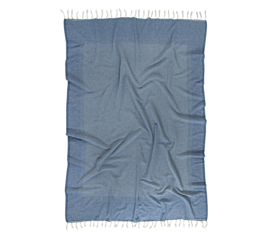Плед-накидка Barine - Tan Throw denim синій 125*180