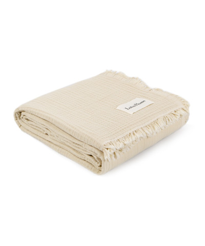 Покривало Lotus Home - Napa muslin beige 200*220