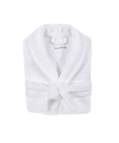Халат махровий unisex Lotus Home - Basic Soft білий 2XL