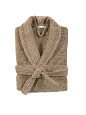 Халат махровий unisex Lotus Home - Basic New Line бежевий 2XL