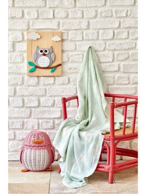 Дитяче покривало піке Karaca Home - Baby star yesil зелений 80*120