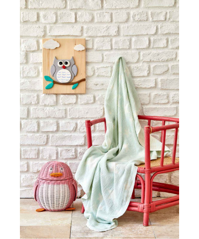 Дитяче покривало піке Karaca Home - Baby star yesil зелений 80*120