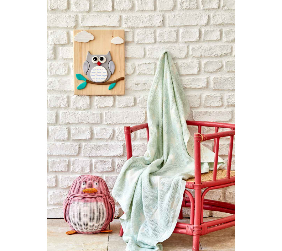 Дитяче покривало піке Karaca Home - Baby star yesil зелений 80*120