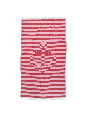Рушник Barine Pestemal - Undercover Anchor 95*175 Red червоний