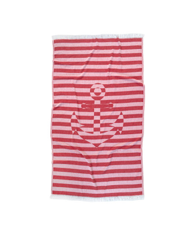 Рушник Barine Pestemal - Undercover Anchor 95*175 Red червоний
