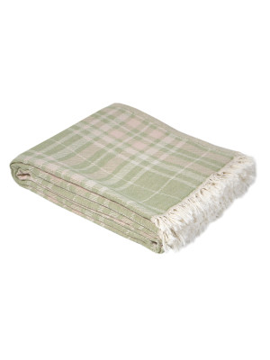 Покривало Lotus Home - Checked Caledonia м'ятний 190*225