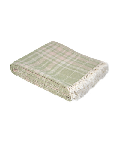 Покривало Lotus Home - Checked Caledonia м'ятний 190*225