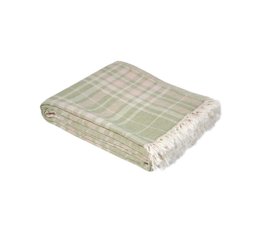 Покривало Lotus Home - Checked Caledonia м'ятний 190*225