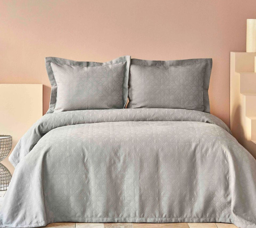 Покривало з наволочкою Karaca Home - Back To Basic gri 160*240 полуторний