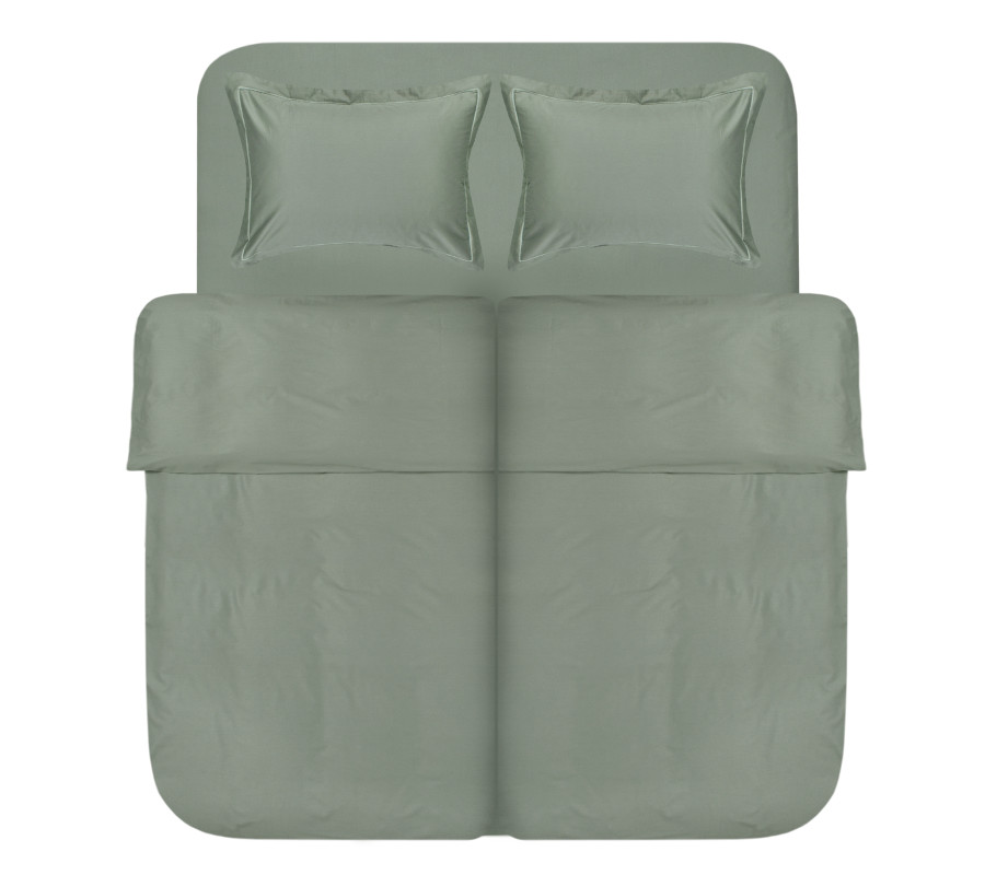 Постільна білизна сатин Lotus Home - Dakota Modern оливковий сімейний