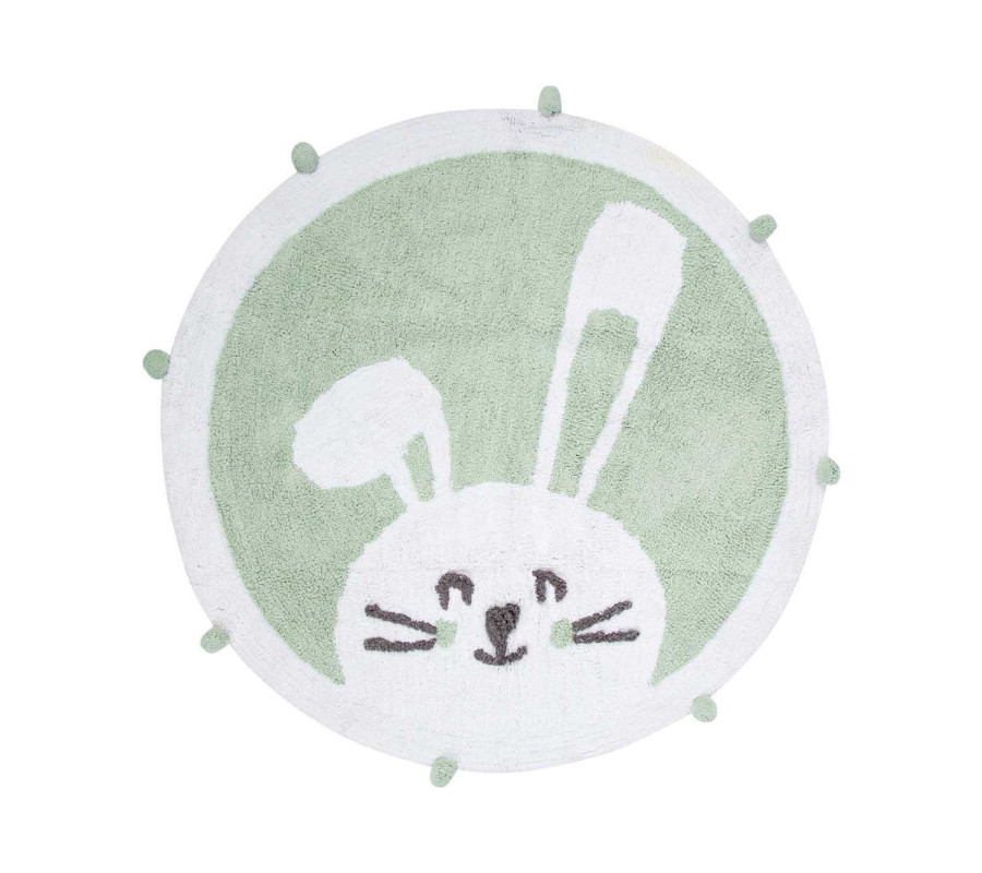 Килимок в дитячу кімнату Irya - Bunny mint ментоловий 110*110