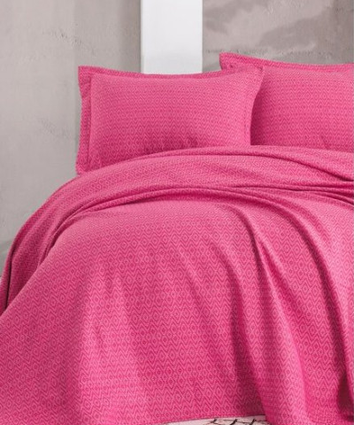 Покривало з наволочками Eponj Home піке - Venus fusya фуксія 230*240
