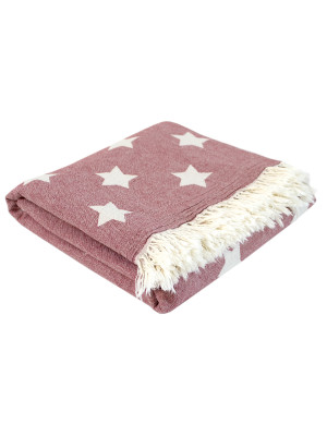 Плед Lotus Home - Star throw бургунді 130*170