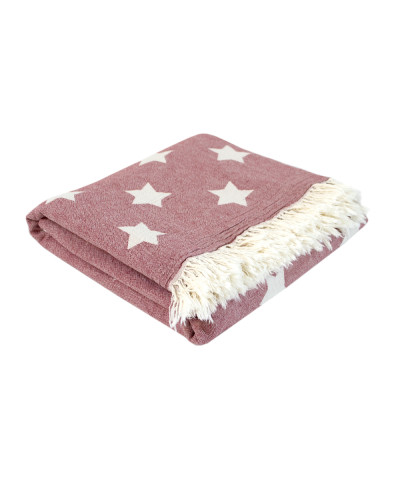 Плед Lotus Home - Star throw бургунді 130*170