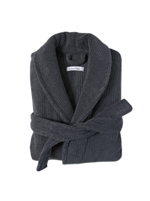 Халат unisex Lotus Home - Bold New Microcotton antrasit махровий M
